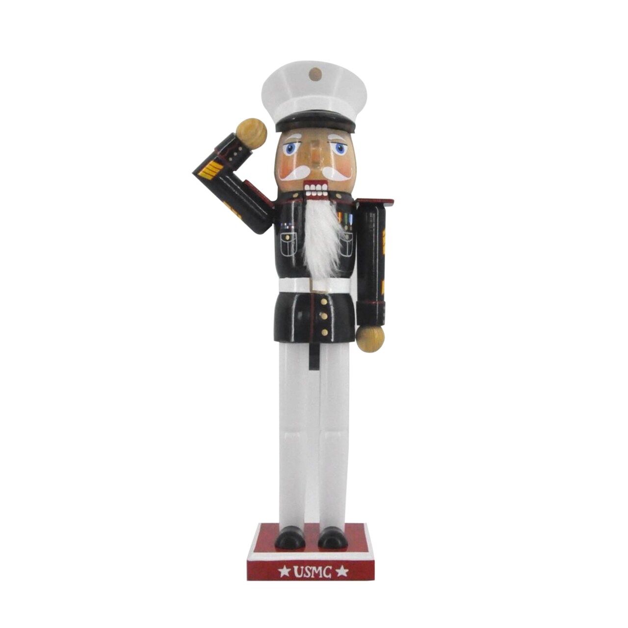 TX USA Corporation 14" Holiday Mantel Display USMC Marine Corps Theme Christmas Nutcracker Figurine